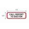 Nevs Position Labels - Call to Doctor 1/2" x 1-1/2" White w/Red & Black XP-130 - alternate 2